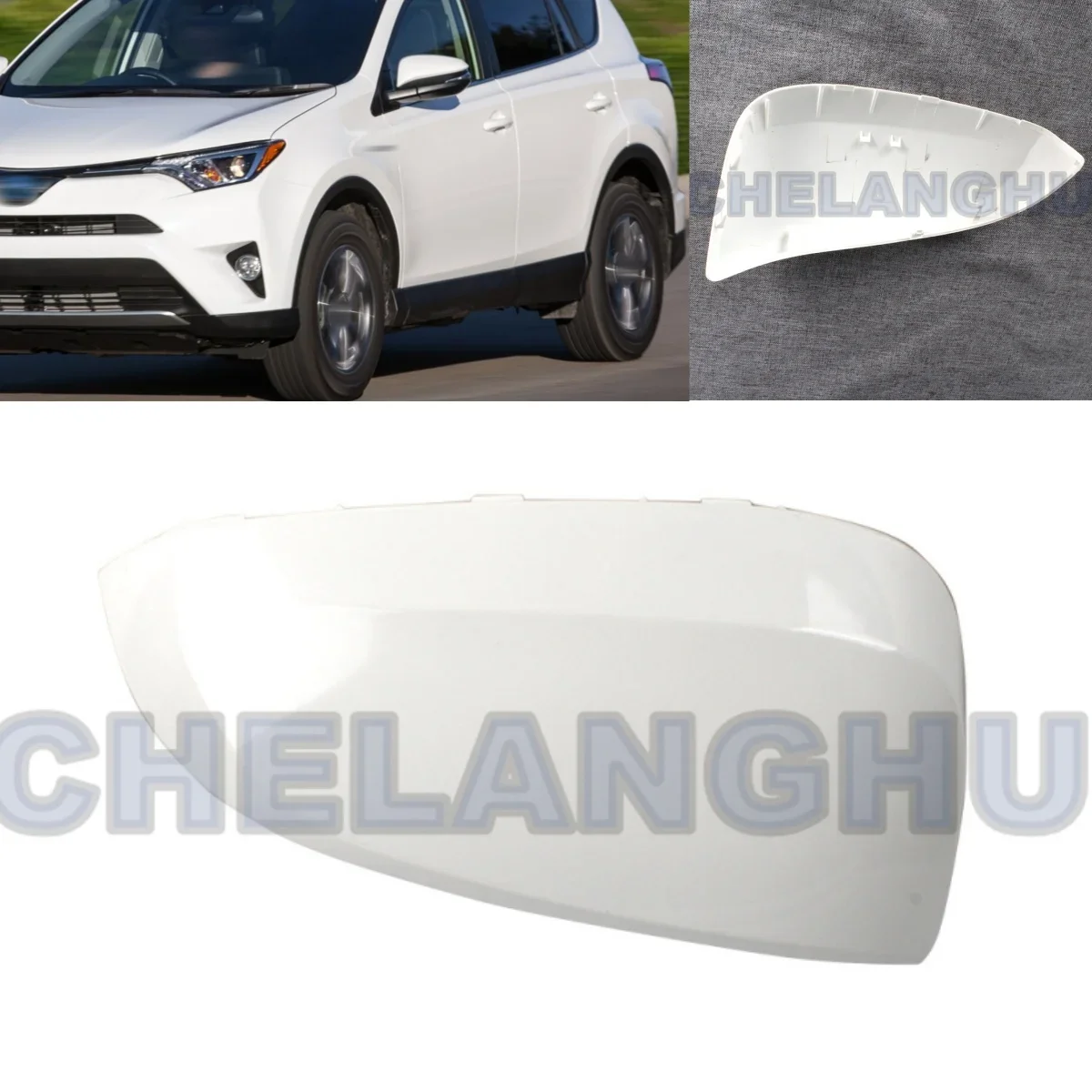 

car accessories For Toyota RAV4 2013 2014 2015 2016 Left Side Pearl White Mirror Cover Cap 87945-42160-A0