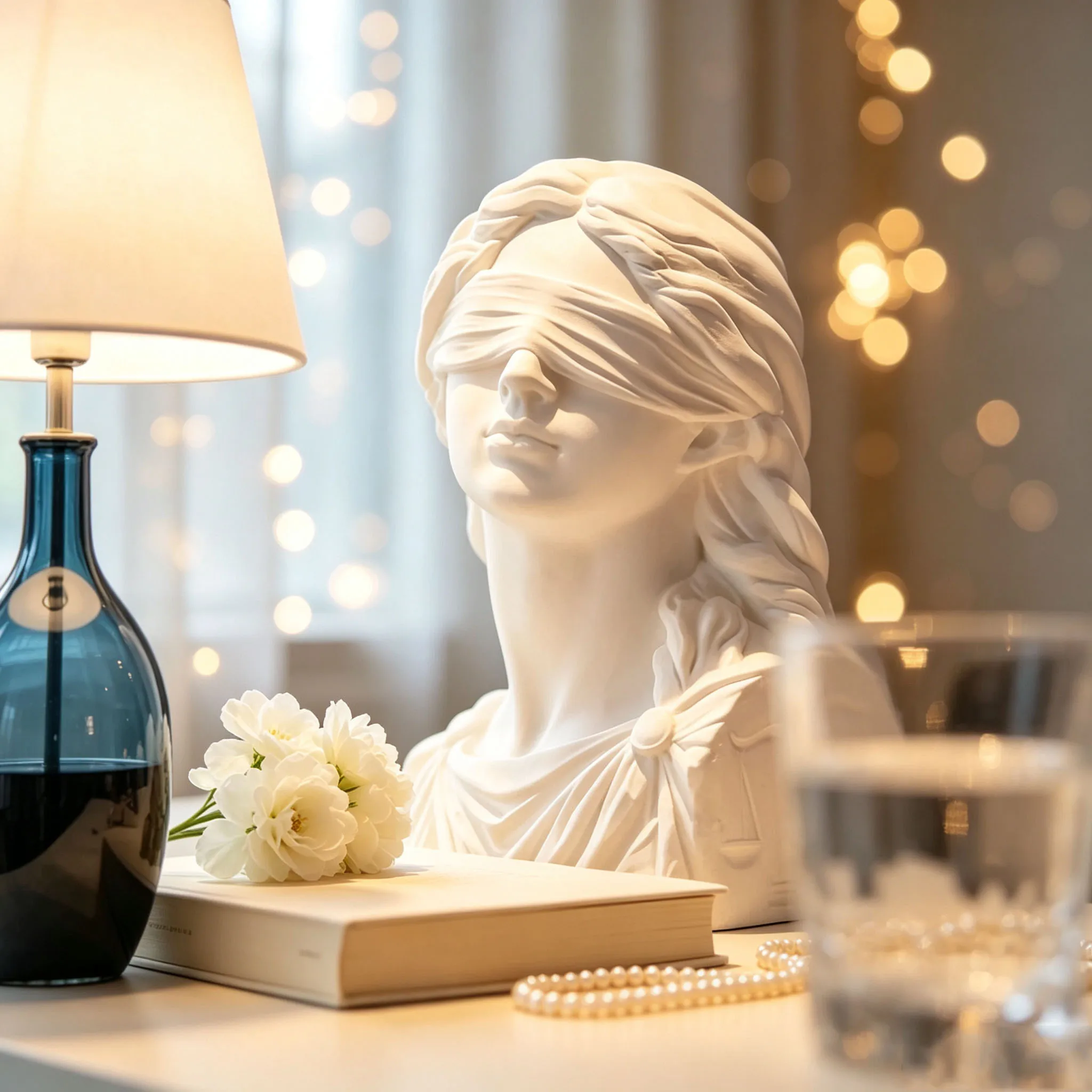 Goddess of Justice Themis Art Plaster Sculpture High-End Bookshelf Decorative Commercial Ornament Gift Quality Crafted