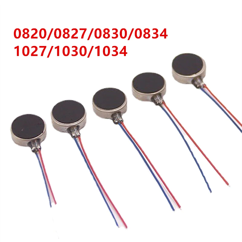 10 szt. DC3-5V Micro DC silnik wibracyjny 0820/0827/0830/0834/1027/1030/1034 do płaskiego silnika na monety telefonu