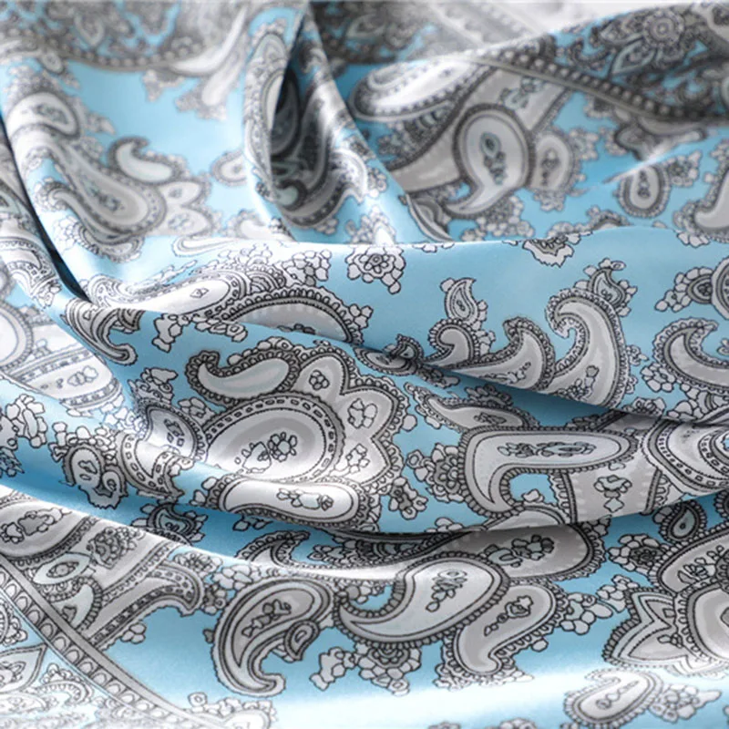 Women Paisley Silk Scarf 60x60cm Square Scarf Luxury Brand Ribbon Hijab Kerchief Neckerchief Fashion Headband Kerchief Hair Band