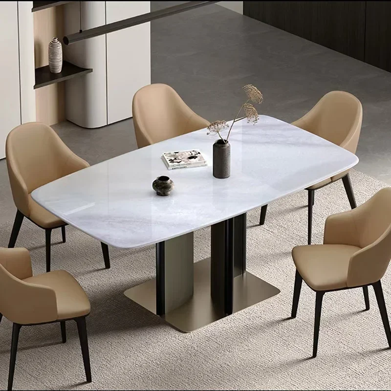 

Mobile White Dining Table Center Kitchen Luxury Floor Wall Kitchen Modern Gaming End Poker Table A Manger Kitchen Furniture