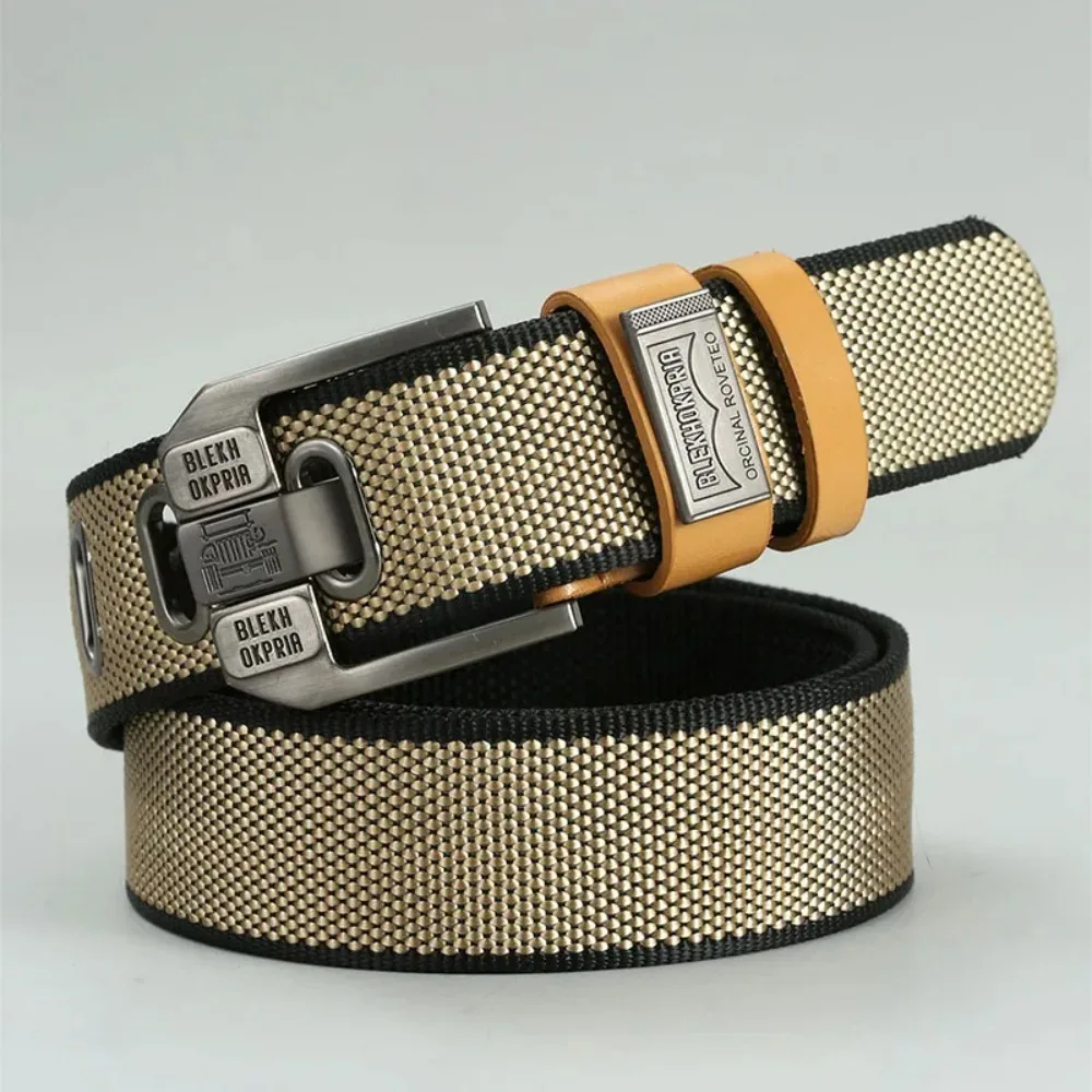 2026  Men's Pin Buckle Youth Overalls Canvas Waistband Belt Casual Retro Decorative Belt Fashion High-Quality Webbing Belt