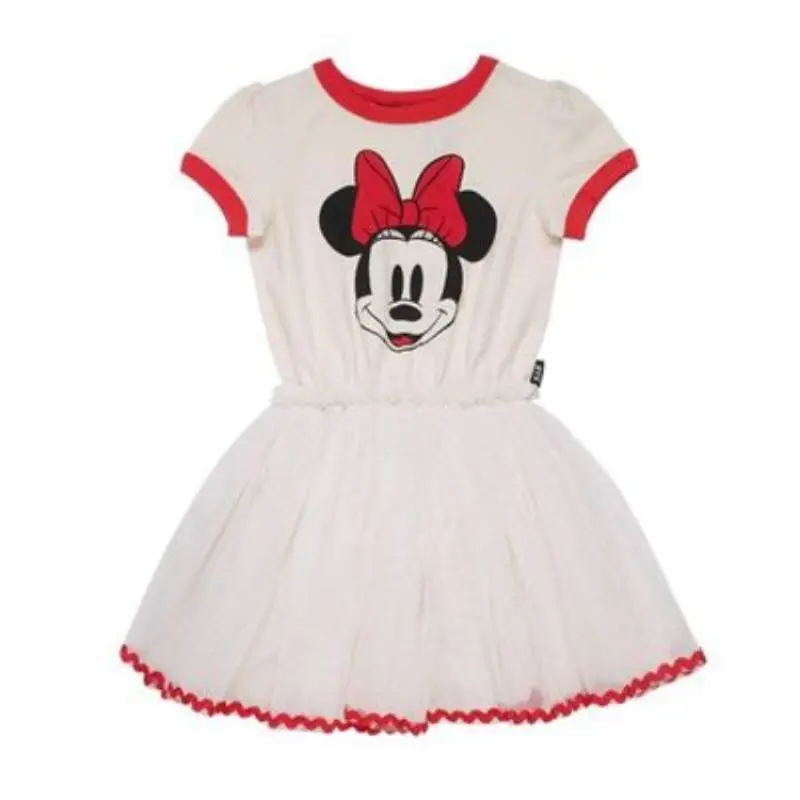 Disney Minnie Exquisite Cute Kawaii Cartoon Mesh Dress Gift Creative Simple Anime Character Children's Princess Dress Wholesale