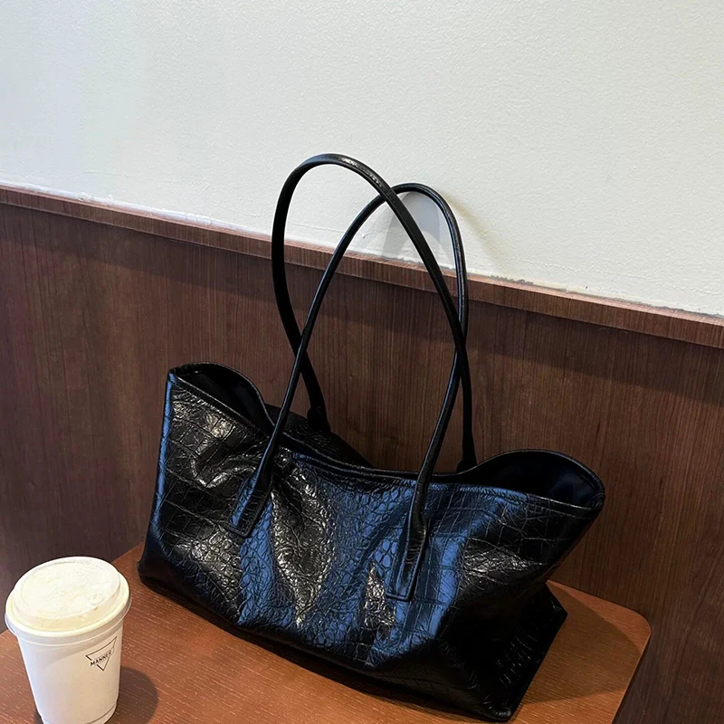 Nylon-Damen-Pendler-Einkaufstasche, minimalistische Einkaufstasche mit großem Fassungsvermögen, mehrschichtige, wasserdichte Damen-Computer-Schulter-Nylon-Handtasche – Detail 30