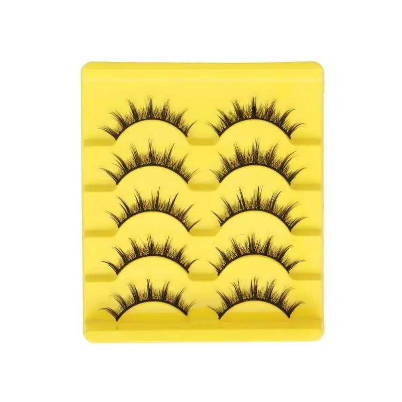 Ciglia finte morbide e soffici individuali lunghe Manga naturali sottili affusolate ciglia finte personalizzabili aspetto migliorato trucco di bellezza