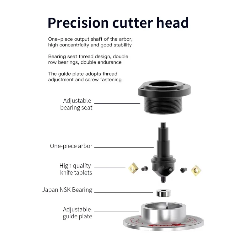 آلة الميلا الكهربائية المحمولة AX1013 مع قطع حافة النجارة المعدنية بشفرة C