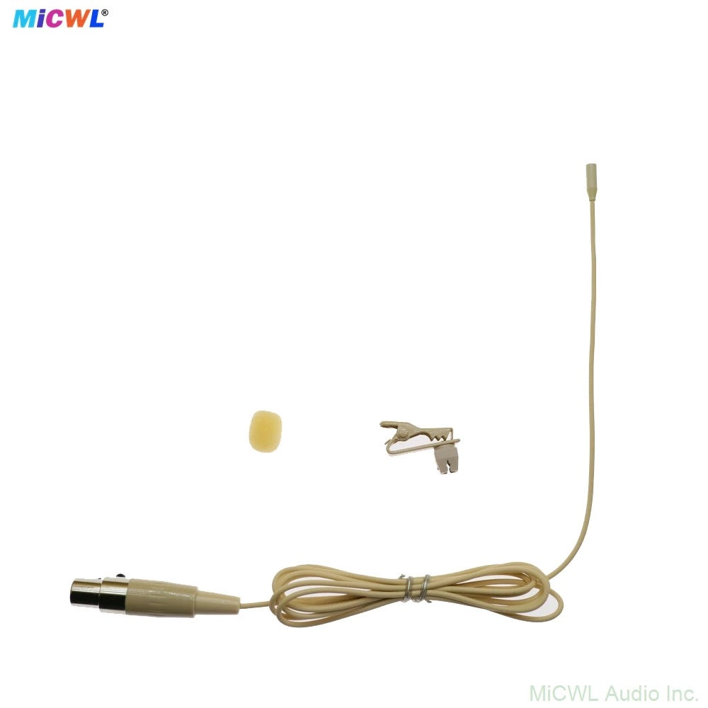 

MiCWL L322 Very Mini Lavalier Microphone For Shure ULX SLX PGX QLX GLX 4Pin XLR TA4F Wireless BeltPack Transmitter