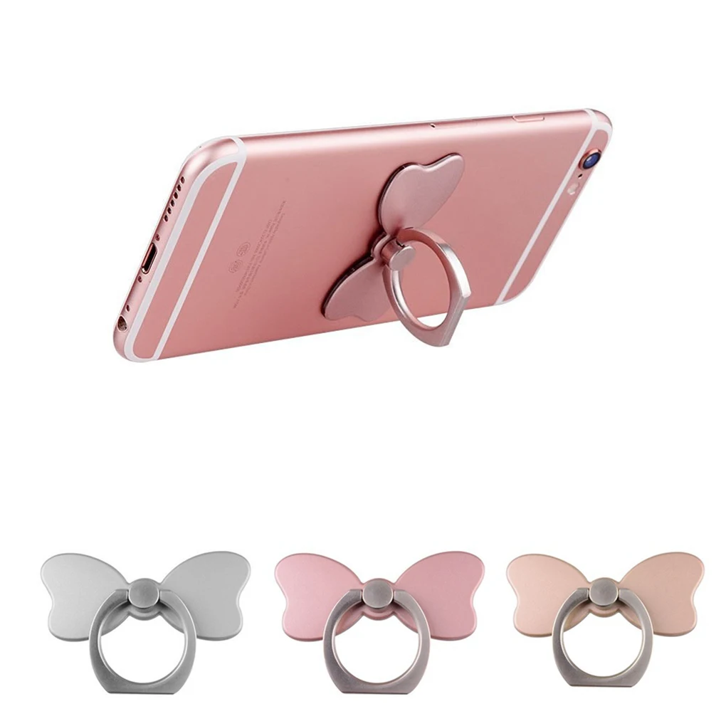 Bow Cell Phone Ring Holder, Stand Mobile Kickstand, Mesa de mesa, Anti Drop