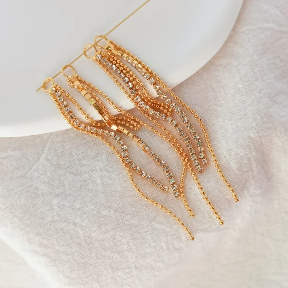 

Accessories 14K Gold Plated with Zircon Beads, Bead Chains, Tassels, Pendants, Earrings, Earstrings, DIY Accessories