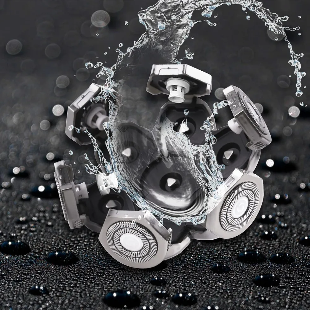 7D Electric Shaver Replacement Head L Waterproof Razor Blade Flexible Cutter Floating Face Beard Shaver Blade Head