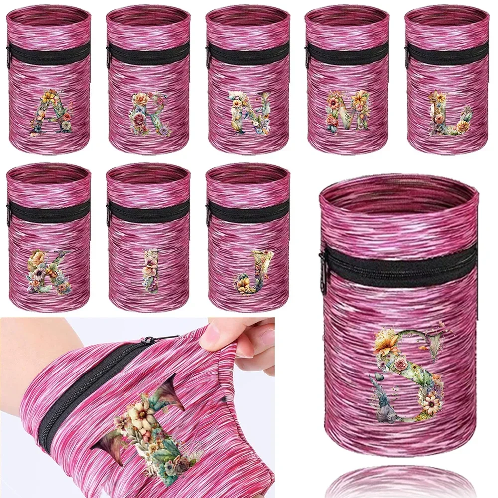 

Sport Safety Wrist Wrist Protector Running Brace Wrap Bandage Support Floral Letter Style Wrist Brace Sports Wristband Bags