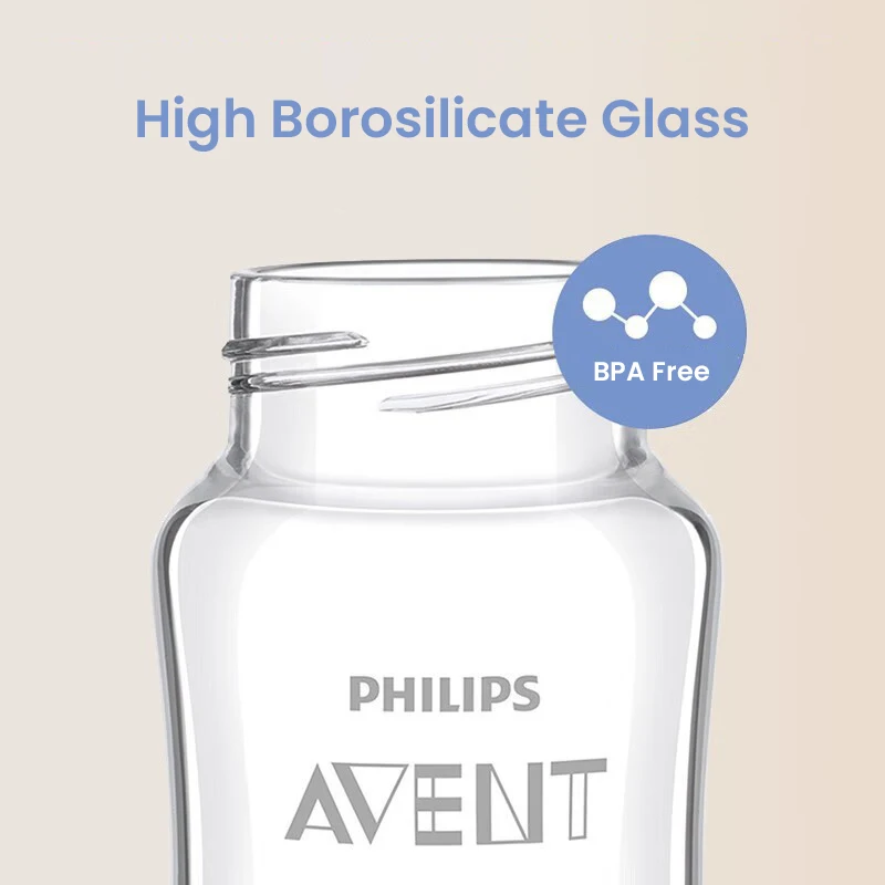 Philips Avent  Glass Baby Bottle Wide Caliber 125ML/160ML Baby Bottle Glass Bottles Newborn Feeding Bottles - view 5
