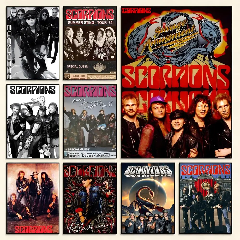 Classic Rock Band C-Classic Rock Scorpions Band Poster Series Print Unframed Aesthetic Wall Decor Gift Living Room Bedroom