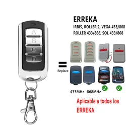 Erreka-Controle Remoto Compatível para Garagem, Luna 2, Reson 1, Rolo de Íris, Auto-Cópia, 433MHz, 868MHz, Comando Duplicado