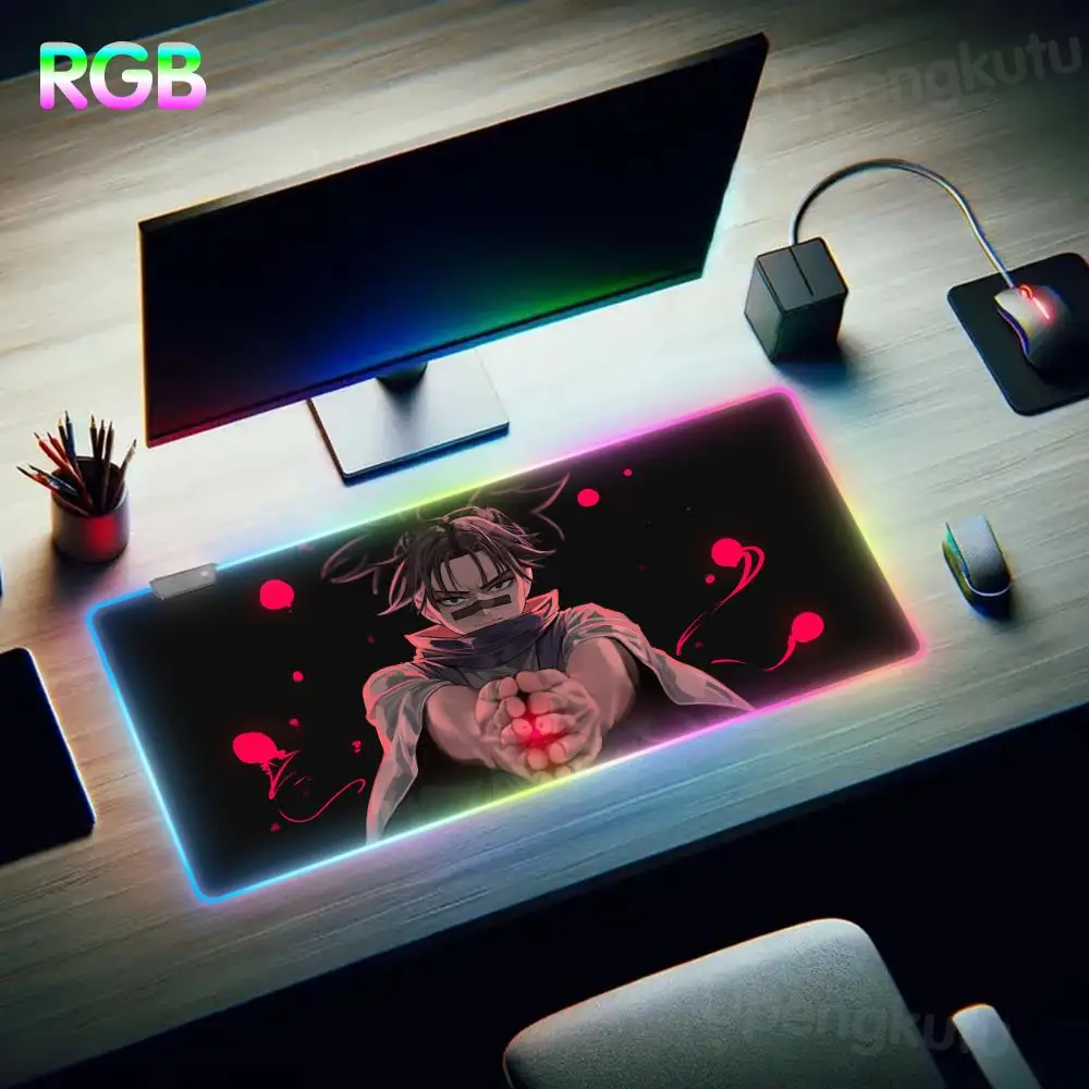 Choso Mouse Keyboard Pad RGB Mouse Gaming Accessories Pad LED Large Gamer Almohadilla De Escritorio Luminous Desk Mat