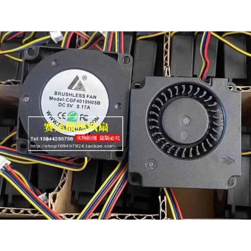 New Cooler Fan for CGF4010H05B 4010 5V 0.17A 4-wire Turbo Blower Fan 40 *40 * 10MM