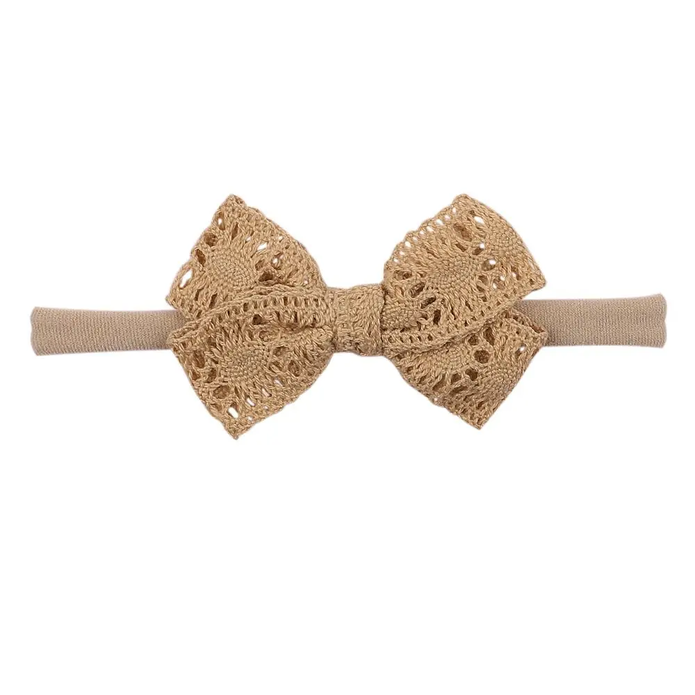 

Подарки для новорожденных девочек, нейлоновые кружевные эластичные ленты с бантом для девочек, повязка на голову с бантом, повязка на голову для волос