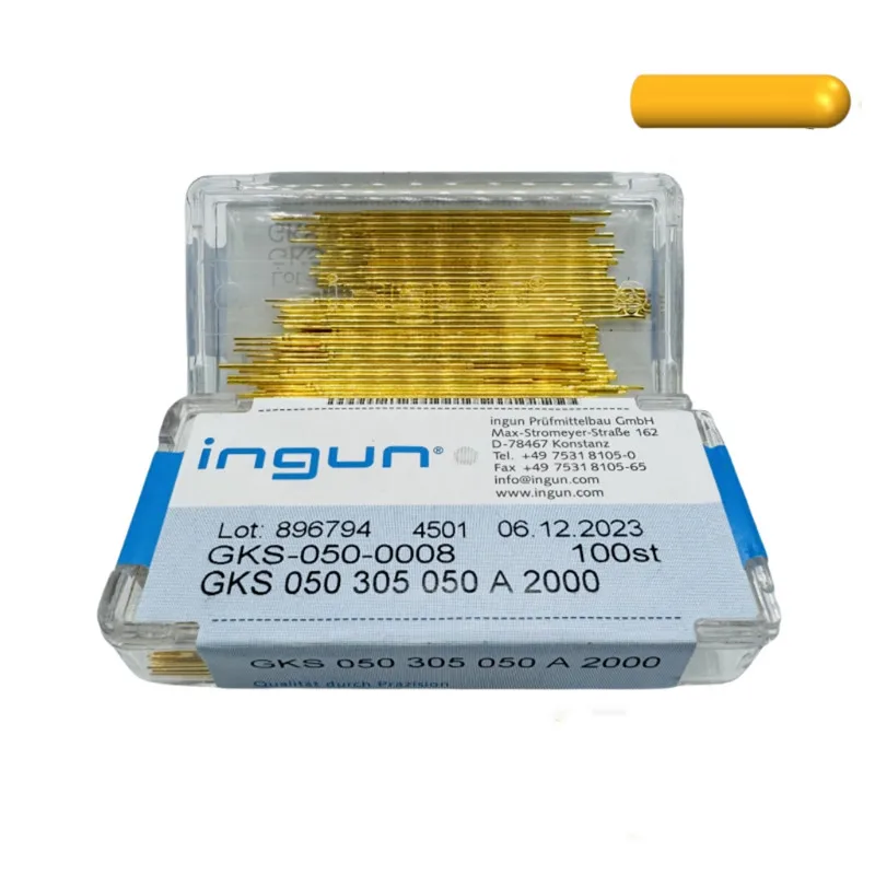 

100PCS/box INGUN Probe GKS050 305 050 A2000 Small Round Head Spring Test Pin Outer Diameter 0.78mm Length 43mm For ICT Testing