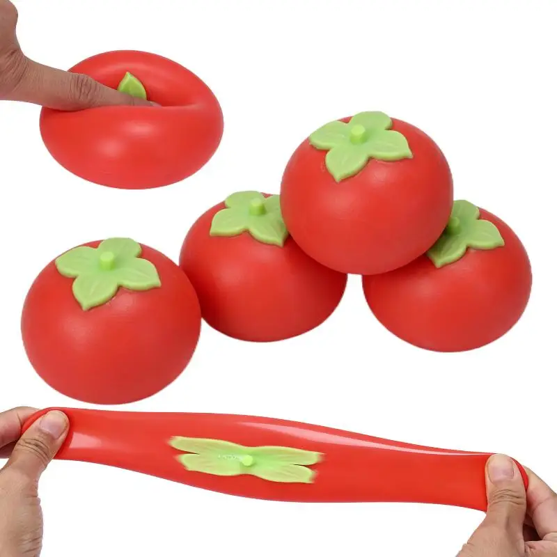 Red Persimmon Stress Ball Squeeze Sensory Fidget Toy Slow Rising Decompression Toy for Teens Adults