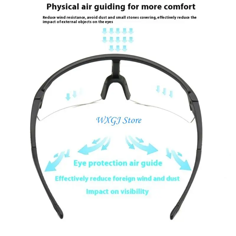 

37JE Photochromic Motorcycle Glasses Auto Tinting Lens UV Sports Windproof Safety Eyewear for Day Night Cycling