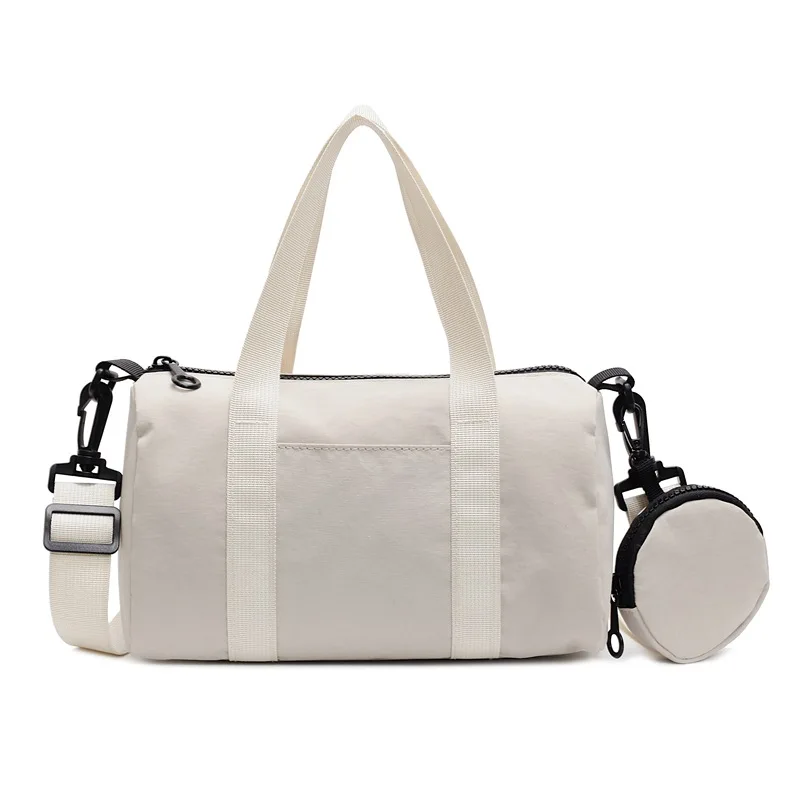 

Casual Travel Duffel Bag for Women Urban Style Shoulder Handbag Lightweight Gym Tote with Top Handles and Crossbody Strap