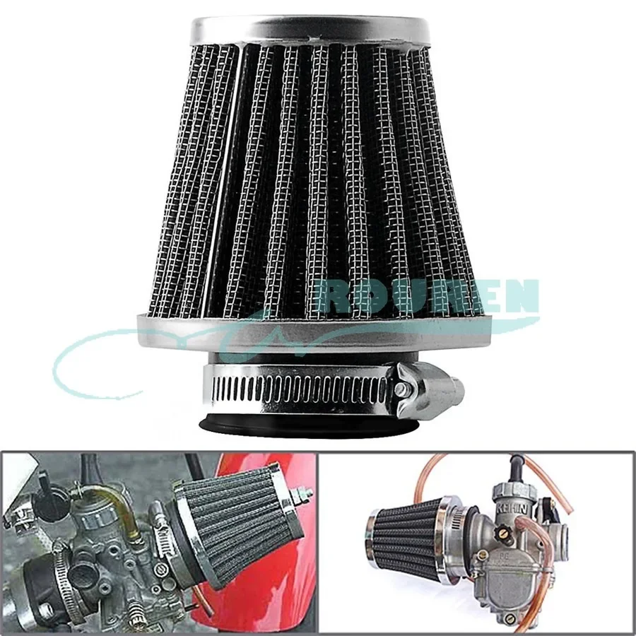 Motorcycle High Flow Air Filter Intake Universal Cafe Racer Pod System Mushroom Funnel For Sportster 883 1200 Honda Shadow VT750