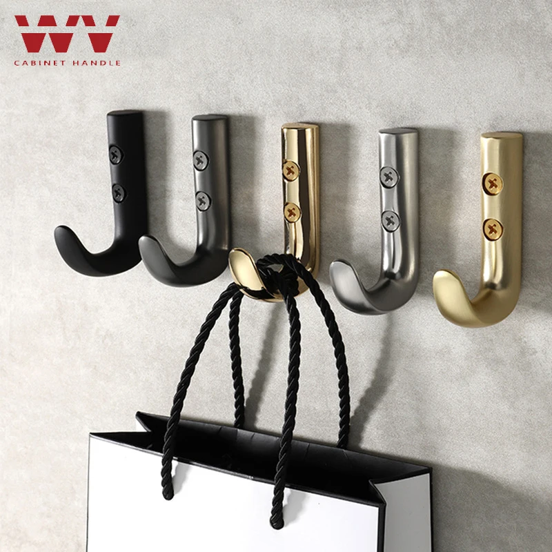 YM J-Type Wall Mounted Coat Hook, Minimalist Robe & Towel Hanger for Bedroom, Bathroom, Living Parlor Home Organization