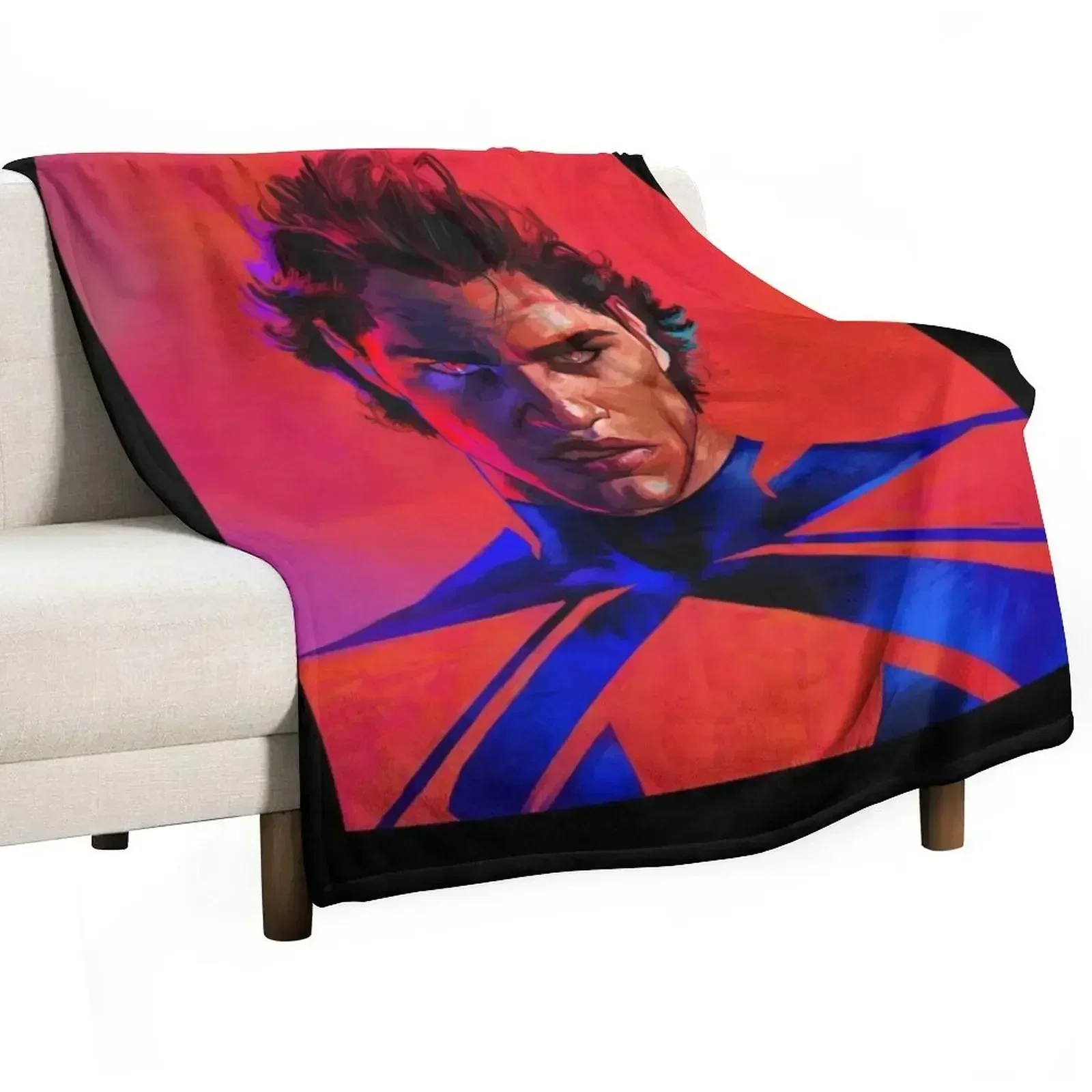 miguel ohara Throw Blanket Soft Plush Plaid Hairy Plush Sofas Furry Camping Blankets