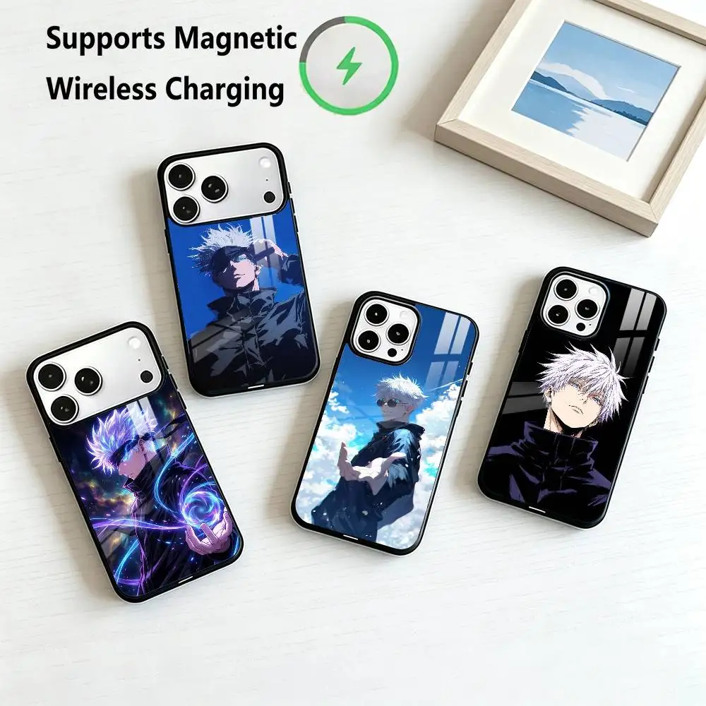 J-Jujutsu Kaisen Satoru Gojo  Phone Case For iPhone17,16,15,14,13,12,11 Plus,Pro Supports Magnetic Wireless Charging