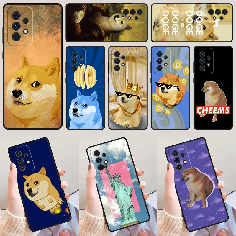 Doge Meme Cheems Coque For Samsung Galaxy A52 A72 A73 A20e A21S A50 A70 A11 A12 A42 A31 A40 A51 A71 A32 A80 A91 Phone Case Cover