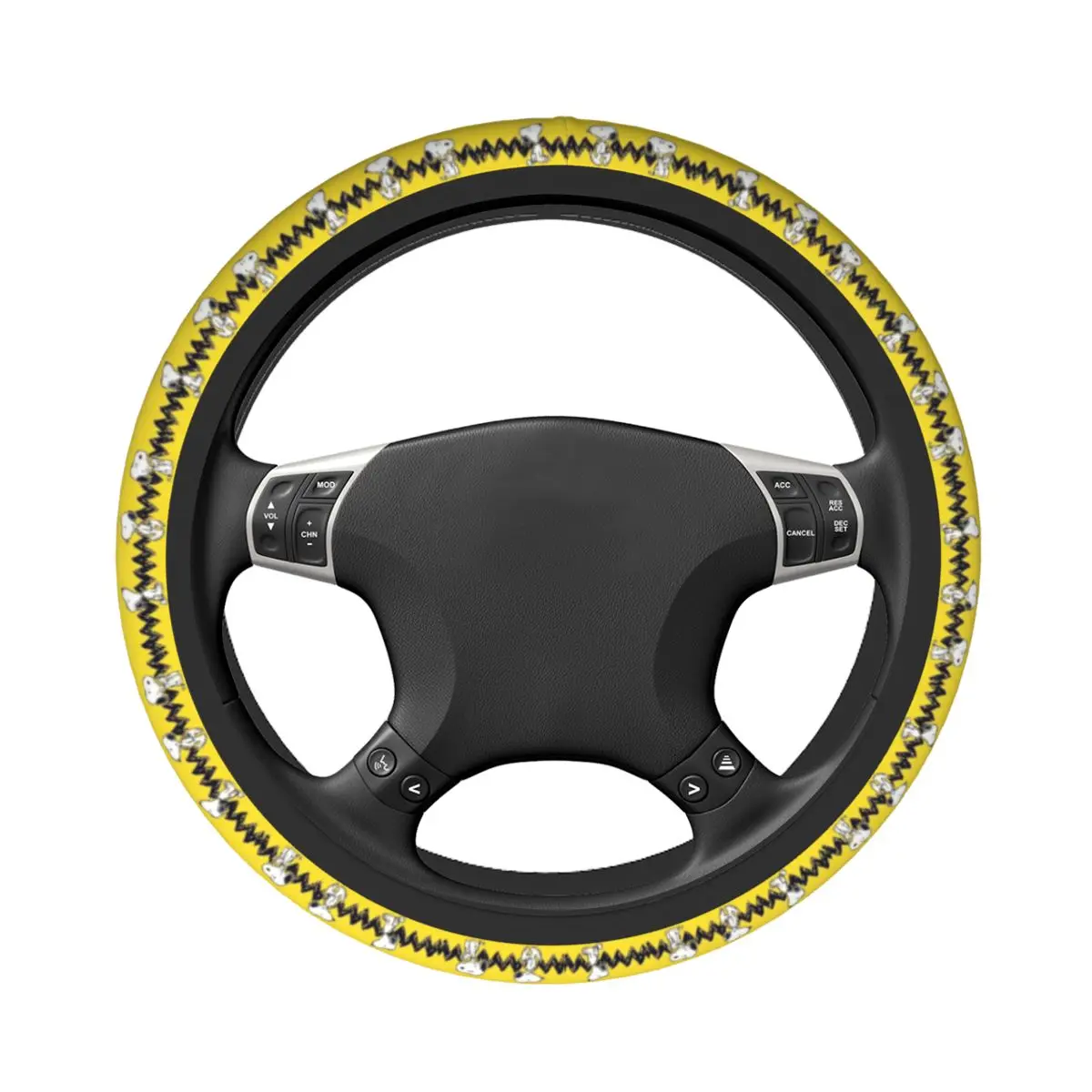 37-38cm S-Dog-Snoopies Auto Car Steering Wheel Cover Kawaii Hot Anti Slip Universal 15 inch Steering Wheel Protector for Sedan view 2