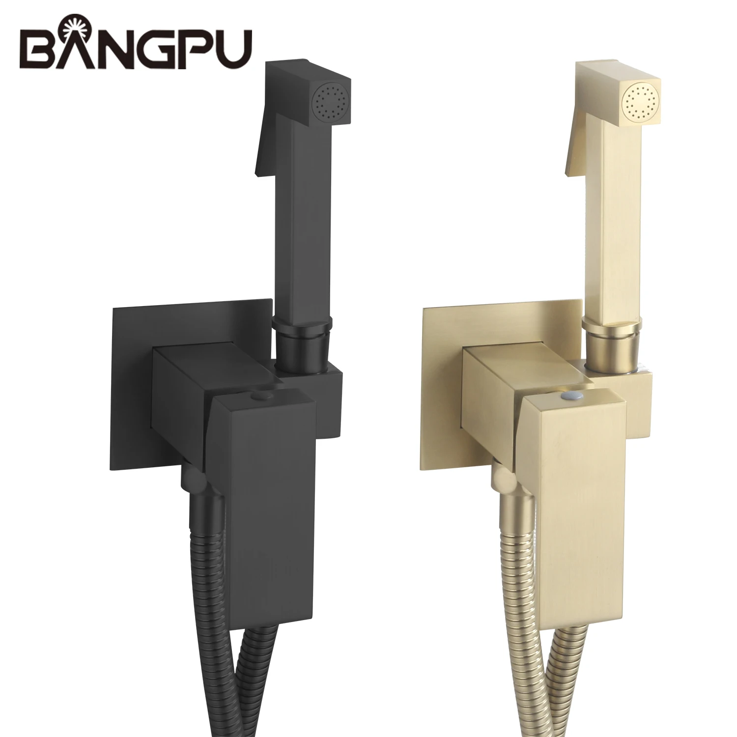 

BANGPU Bidet Faucets Wall Mounted Bathroom Shower Tap Bidet Toilet Sprayer Bidet toilet Washer Mixer Faucet Black/Brushed Gold