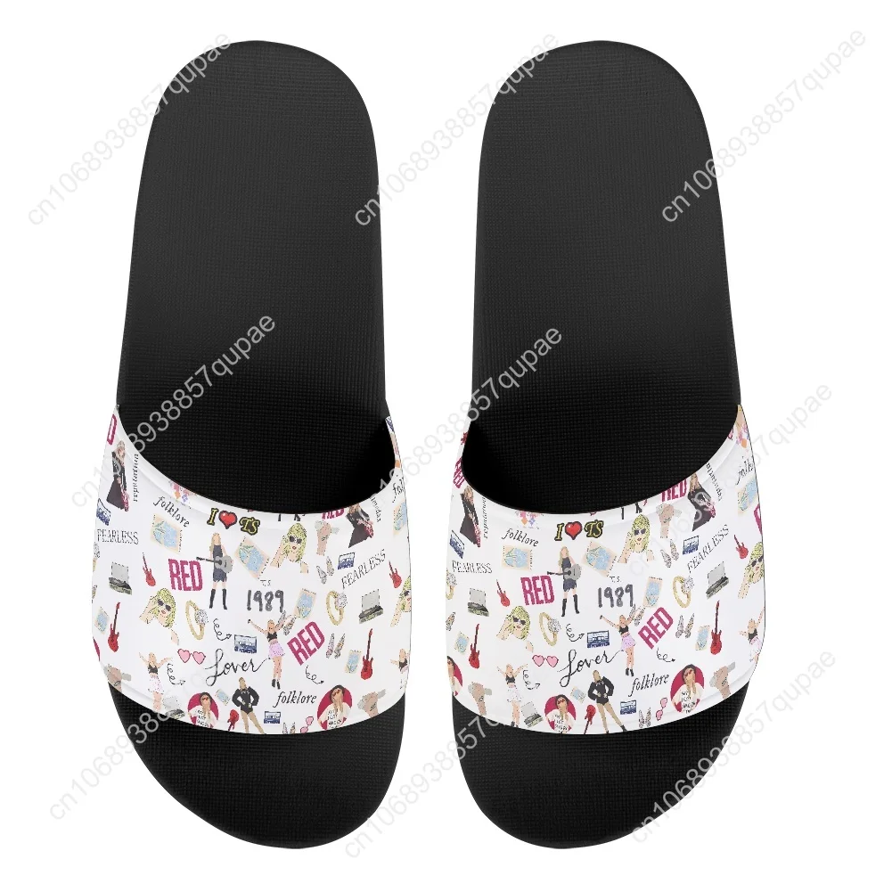 Taylors Music Swifts Slippers Home Water Shoes Fashion Men Women Teenagers Beach Pool Sandals Custom Made Summer Slipper