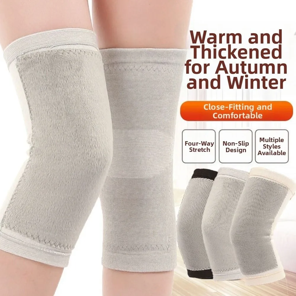 Universal Thickened Fur Knee Protector Warm Heat Storage Winter Knee Support Thick Velvet Anti Cold Leg Protector Sports