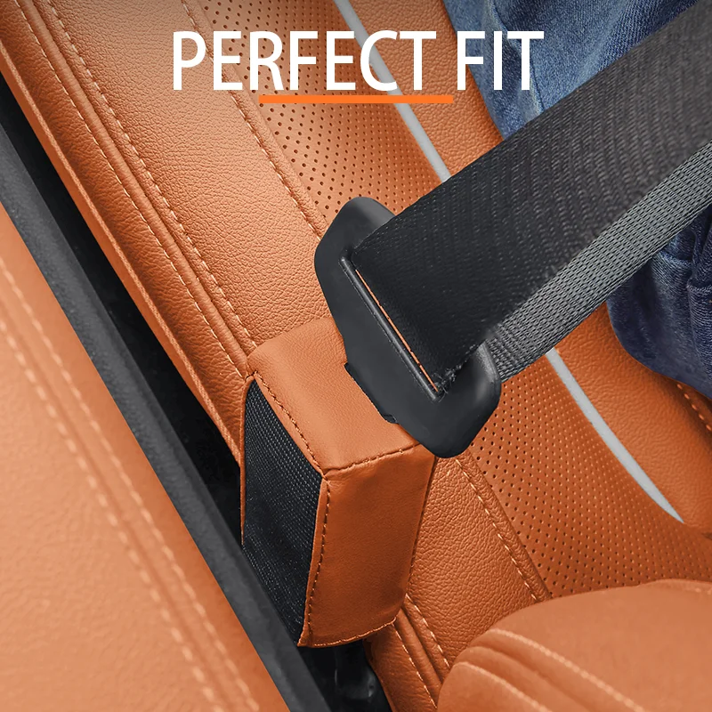 

Car Seat Belt Plug Protective Cover Nappa Leather Soft Texture Anti Wear Dustproof Precise Adaptation Universal Interior Tools