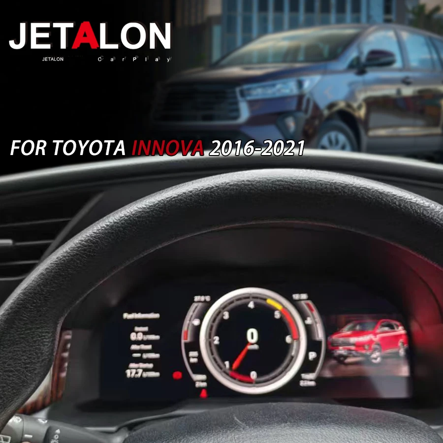

12,3-дюймовый цифровой LCD-дисплей на Linux с разрешением 1920*720 для Toyota Innova 2016-2021, приборная панель, спидометр, виртуальный кокпит автомобиля