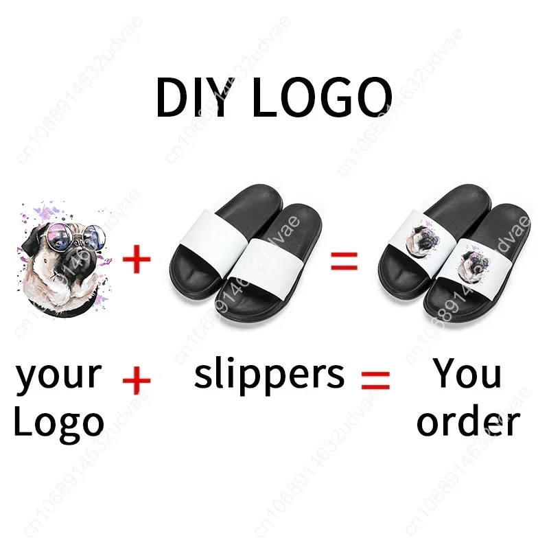 Zapatillas personalizadas para hombres y mujeres, chanclas felices para interiores, chanclas para hombres, zapatos para el hogar con foto de logotipo diy