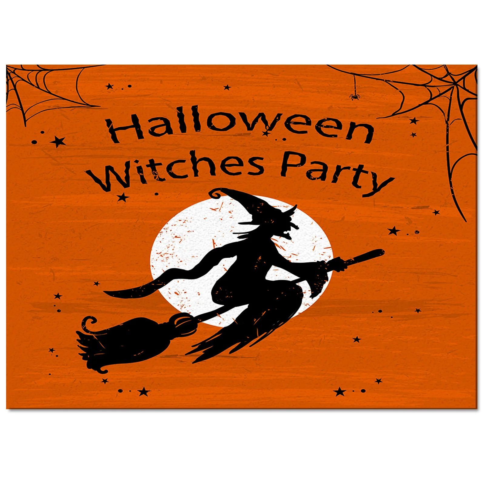 Witch Halloween Broom Full Moon Web Living Room Floor Mat Study Bedroom Bedside Home Decoration Large Rug Floor Mat