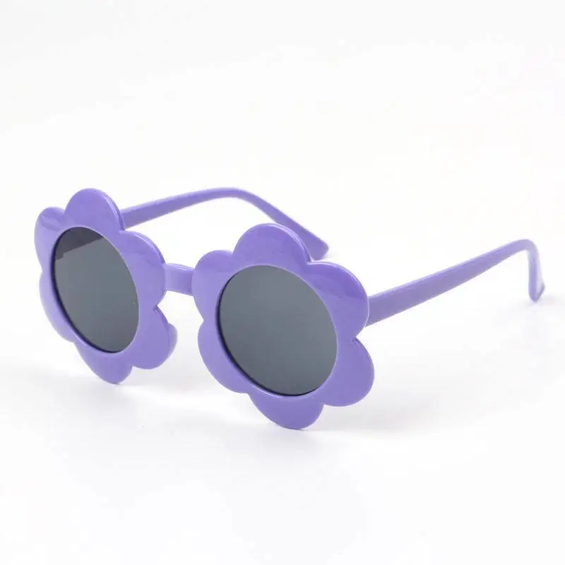 Blumenförmige, durchscheinende Gelee-Sonnenbrille für Mädchen, UV-Schutz, Kinder-Sommerbrille, Party im Freien, leicht, bequem, für Kleinkinder – Detail 3