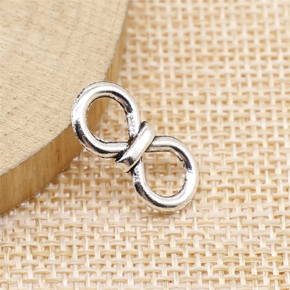 WYSIWYG 10pcs 9x19mm Double Ring Connector Connector Charms For Jewelry Making 2 Colors Jewelry Accessories