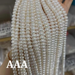 Cuentas de perlas de pan AAA de alta calidad, perlas naturales de agua dulce, cuentas espaciadoras para la fabricación de joyas, accesorios de pulsera de collar DIY