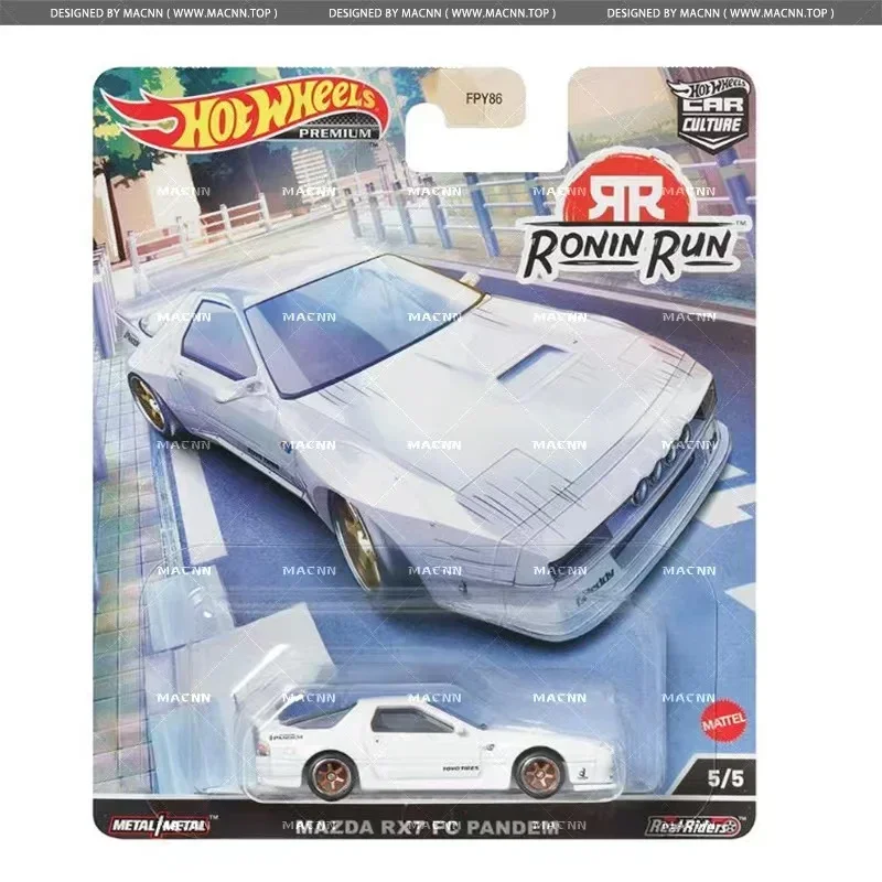 Original Hot Wheels Premium Car Culture Roin Run Diecast 1:64 Voiture Mazda RX7 Pandem Subaru Kid Boy Toys for Children Gift