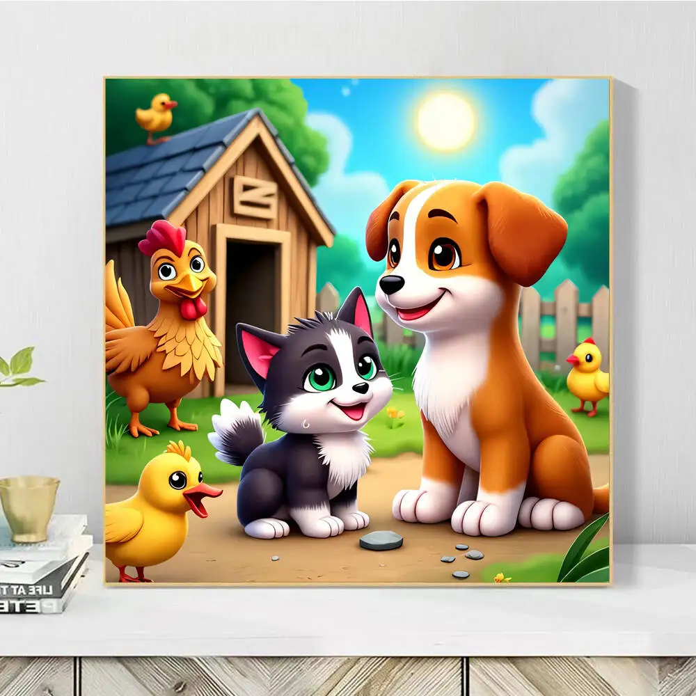 Evershine DIY النفط الطلاء بواسطة أرقام صورة قزم فتاة مجموعة الطلاء الكبار طفل رسم الكرتون فراشة على قماش هدية فريدة من نوعها