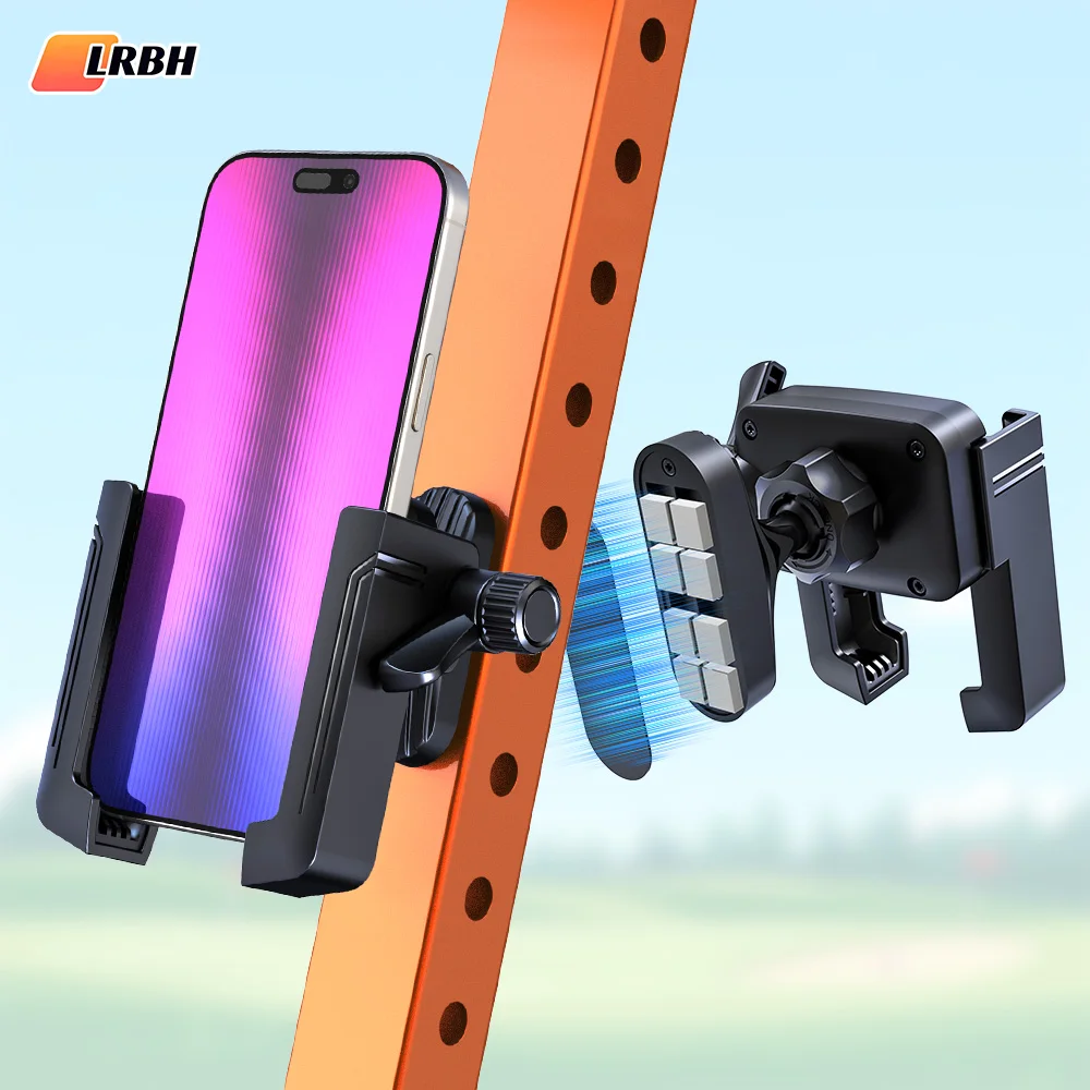 

LRBH Magnetic Phone Clip, 360° Rotatable Strong Magnet, Secure Adjustable Grip, Fits All Phones, Home Gym , Hands-Free Use