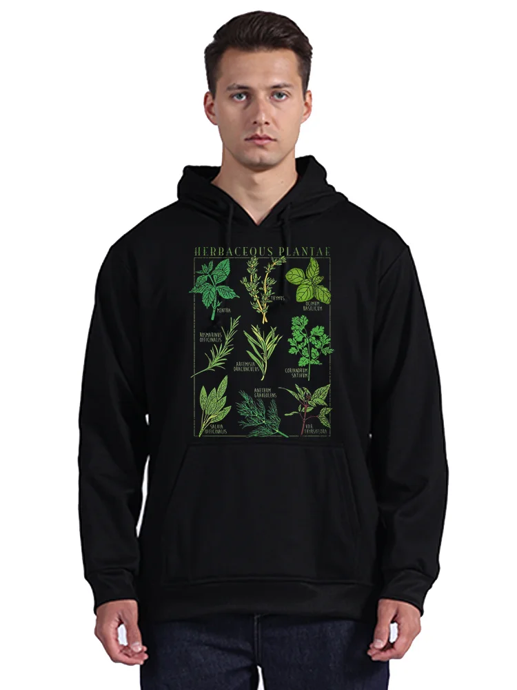 New Fashion Brand Clothing Herbs Hoodie Botanical Garden Plant Print Art Botany Bloom Fruit Flower Grow Pullover Sweatshirt