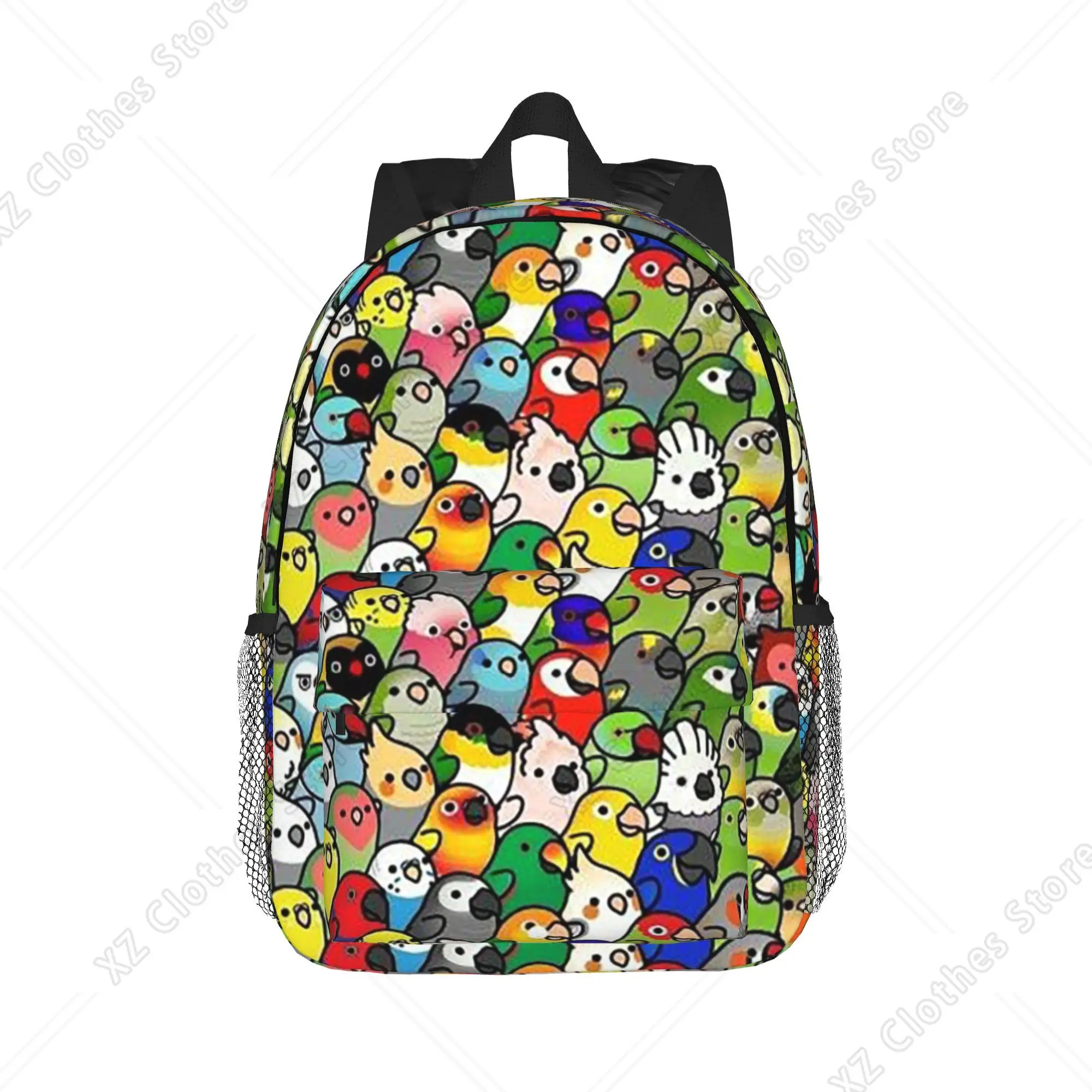 Birds Cockatiel Budgie Parrot Backpack Hot Sale Daypack Large Capacity Boy Girl BookBag Shoulder Bags for Men Women School Bag