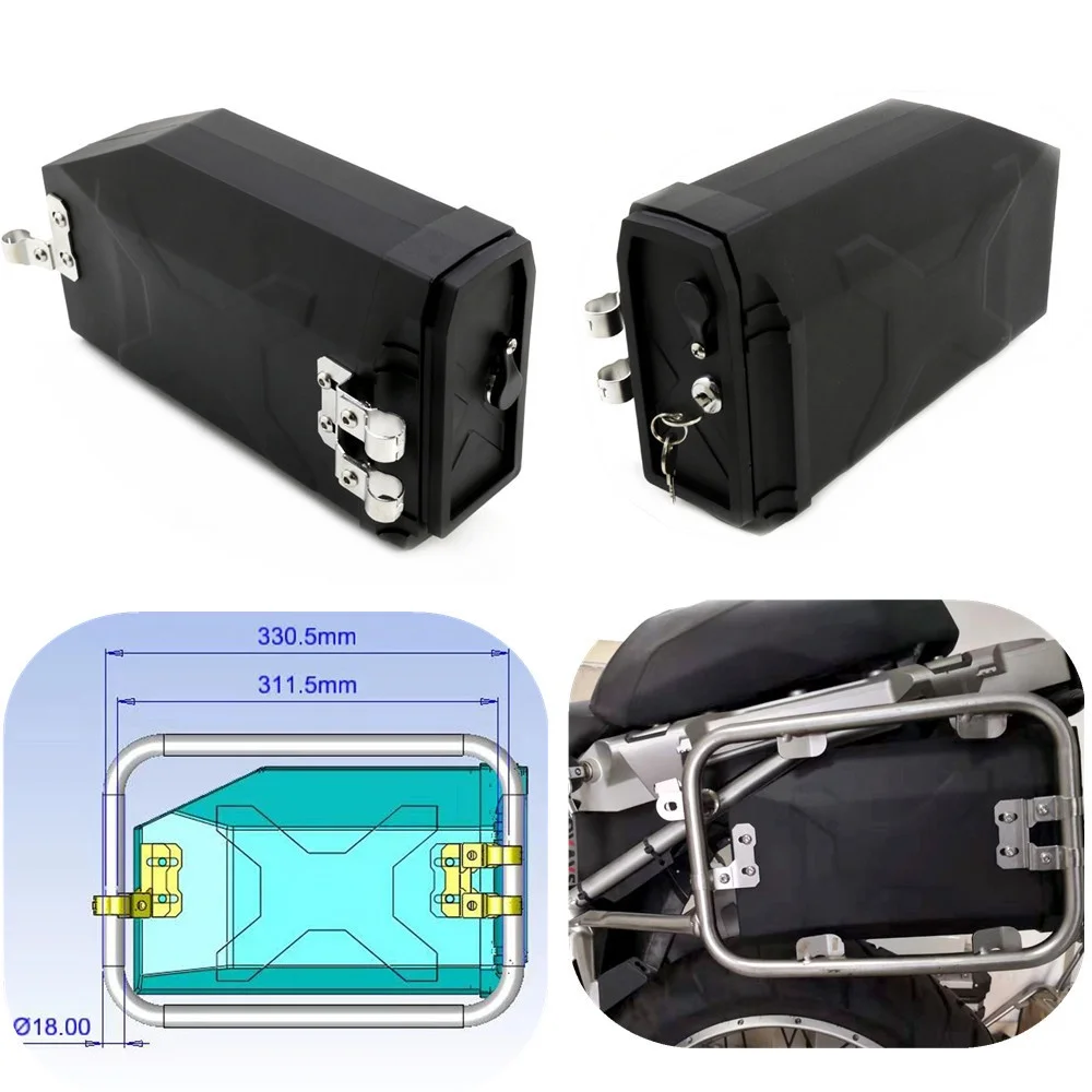 Motorcycle Storage Box Side Repair Tool Box Saddlebags Waterproof Left Right Side for BMW R1200GS R1250GS Benelli TRK502