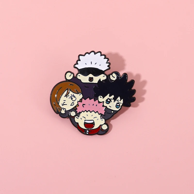 Cartoon Anime Jujutsu Kaisen Fushiguro Megumi Enamel Pins Brooches Lapel Badge Jewelry Gift for Kids Friends