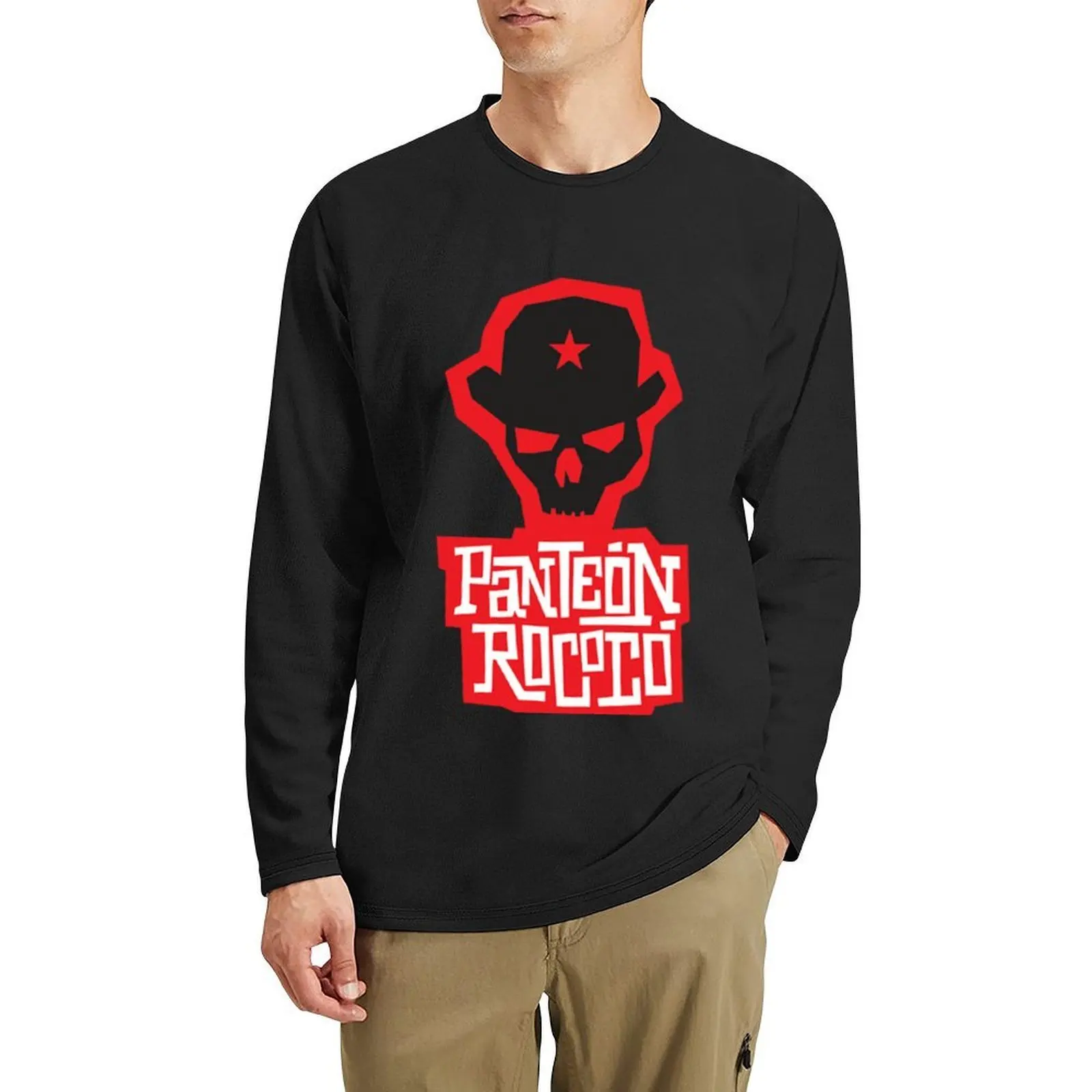

Panteon Rococo Mexican ska band Long T-Shirt sweat shirt black t shirts men clothing
