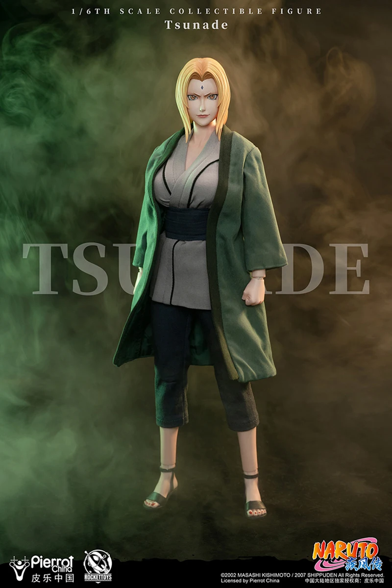 RocketToys 1/6 Scale Naruto Shippuden Hokage Tsunade PVC 29CM Anime Action Figures Model Soldier Model Collection Toy